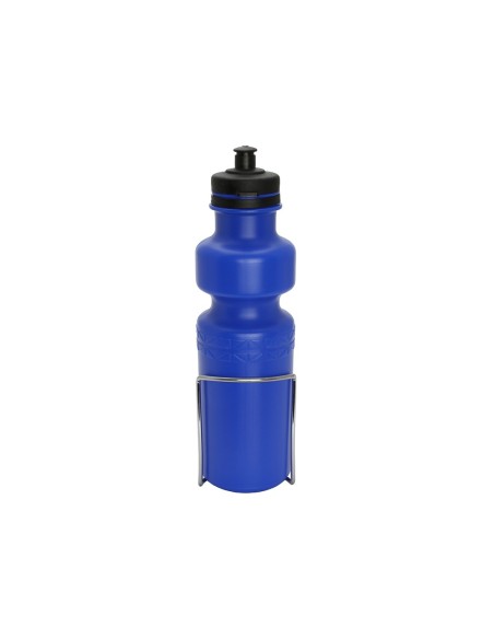 Water Bottle with Alloy Cage 28oz Blue.